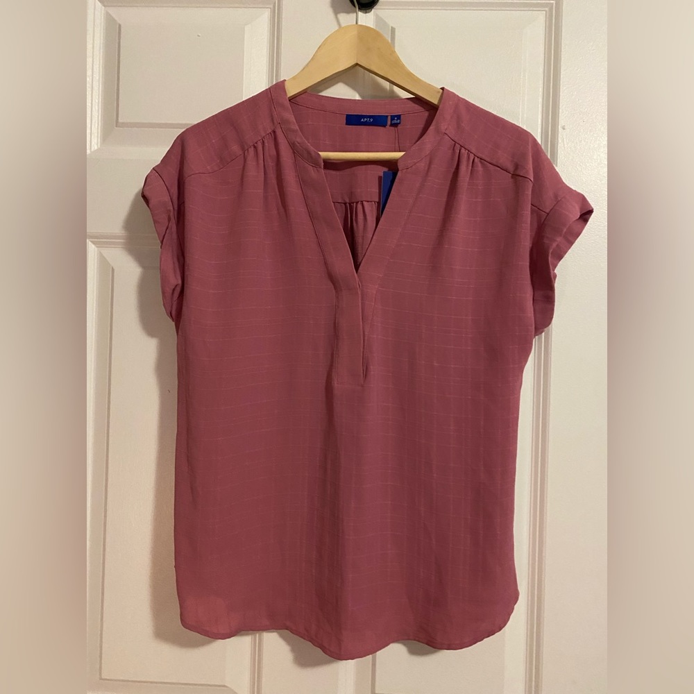 Womens Apt.9 Rose Pink Blouse
